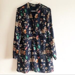 Vero Moda navy blue floral dress size L